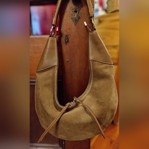Santa Marinella for Botticelli brown suede hobo handbag